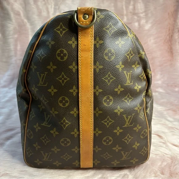 🟥 SOLD! Louis Vuitton Keepall 60 Bandouliere Monogram Duffle Bag Travel Luggage - Picture 17 of 17